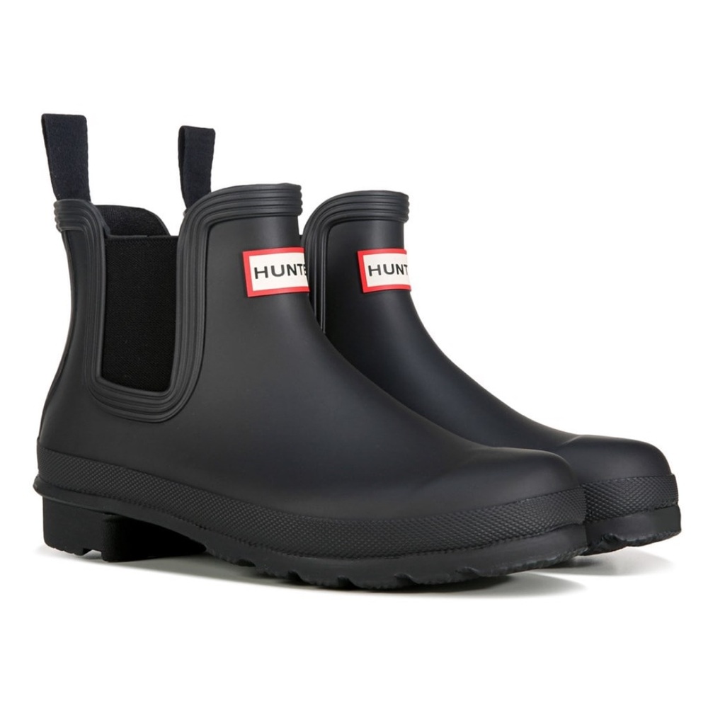 Hunter Black Original Chelsea Rain Boots